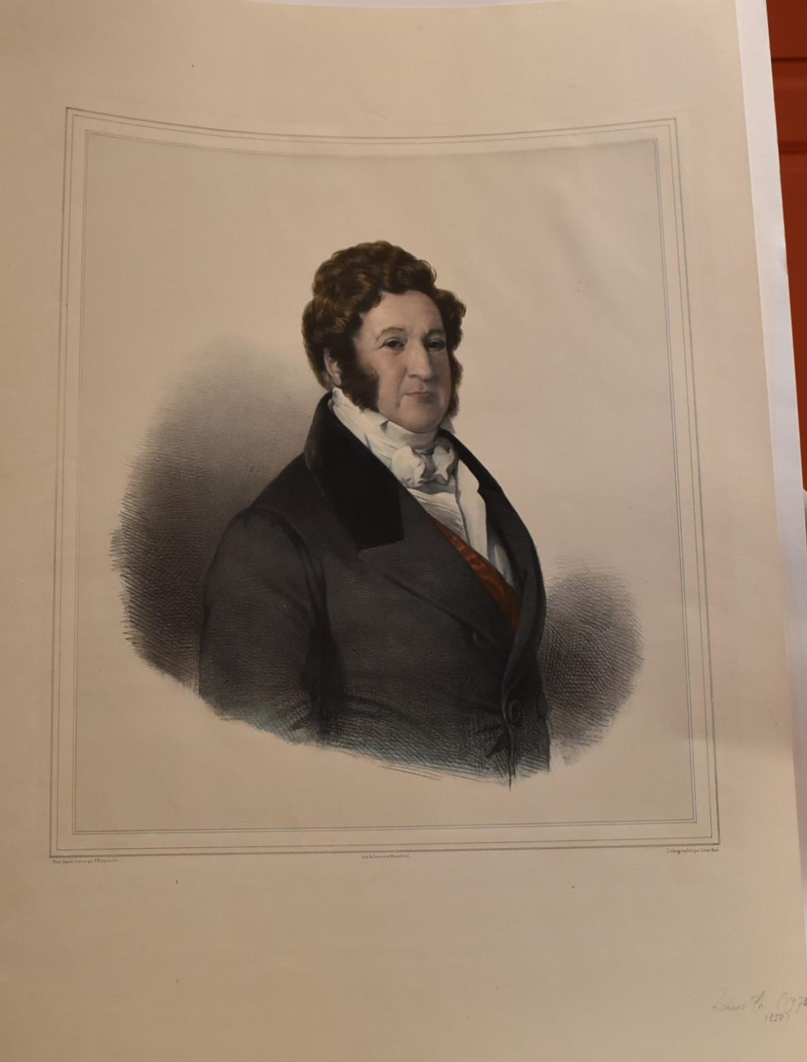 Lithographie de Léon Noël - " Portrait de Louis-Philippe Ier "