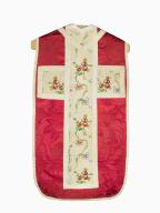 chasuble, étole, manipule : ornement rouge n°6