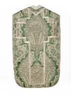 chasuble, étole, manipule, voile de calice, bourse de corporal : ornement vert n°2