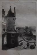 Estampe de Godefroy Engelmann : Château de Randan, côté du Sud