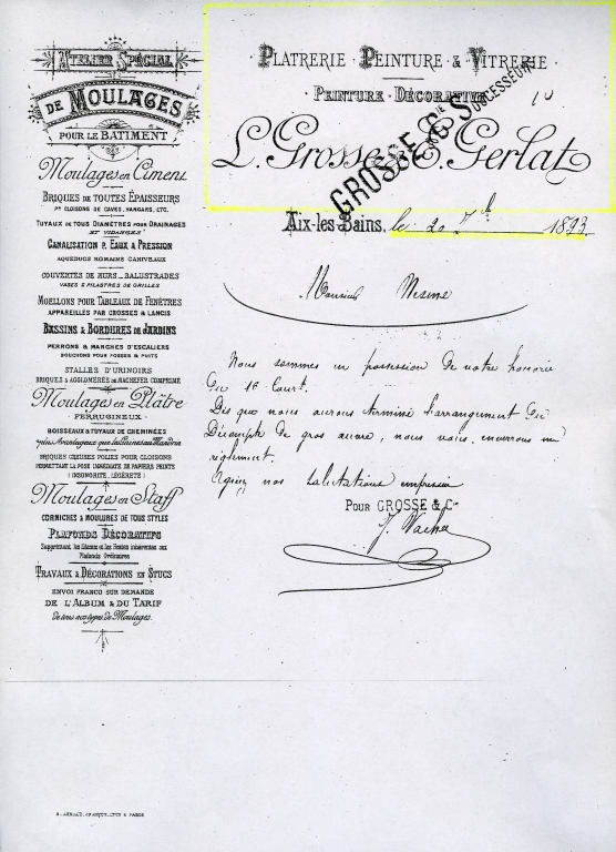 Edifice artisanal, Maison Grosse et Gerlat, puis usine de fabrication de matériaux de construction, entreprise de travaux publics, Entreprise Léon Grosse et Cie, actuellement Entreprise générale Léon Grosse