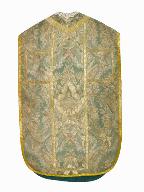 chasuble, voile de calice, étole, bourse de corporal : ornement vert