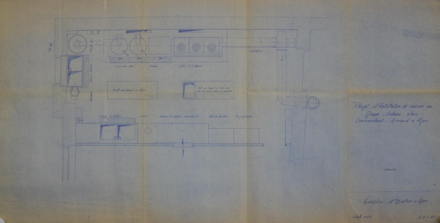 Plans du groupe scolaire Commandant Arnaud Lyon 4e