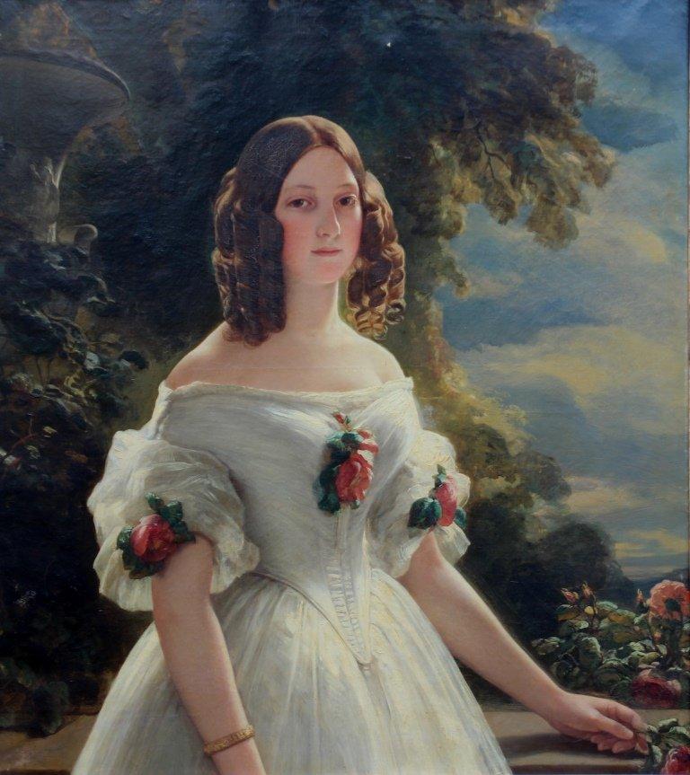 Portrait de Victoire de Saxe-Cobourg-Gotha, duchesse de Nemours, d'après Franz Xaver Winterhalter
