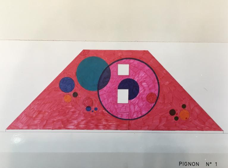 Peinture monumentale : ensemble de sept murs pignons peints