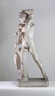 Statue, figure grandeur nature : Faune au chevreau