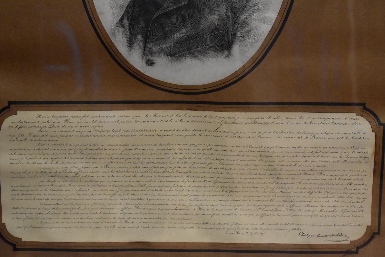 Testament politique de Philippe d'Orléans, comte de Paris