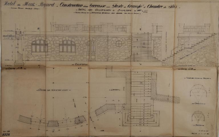 Hôtel de voyageurs, dit chalets-hôtels du Mont-Revard, puis Grand Hôtel PLM du Mont-Revard, actuellement immeuble à logements