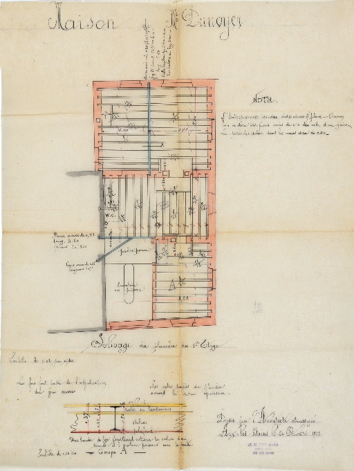 Ensemble de deux immeubles, puis hôtel de voyageurs, dit hôtel du Dauphin Rouge