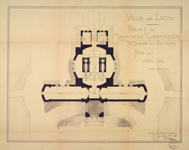 Four crématoire : crématorium du Nouveau cimetière de la Guillotière