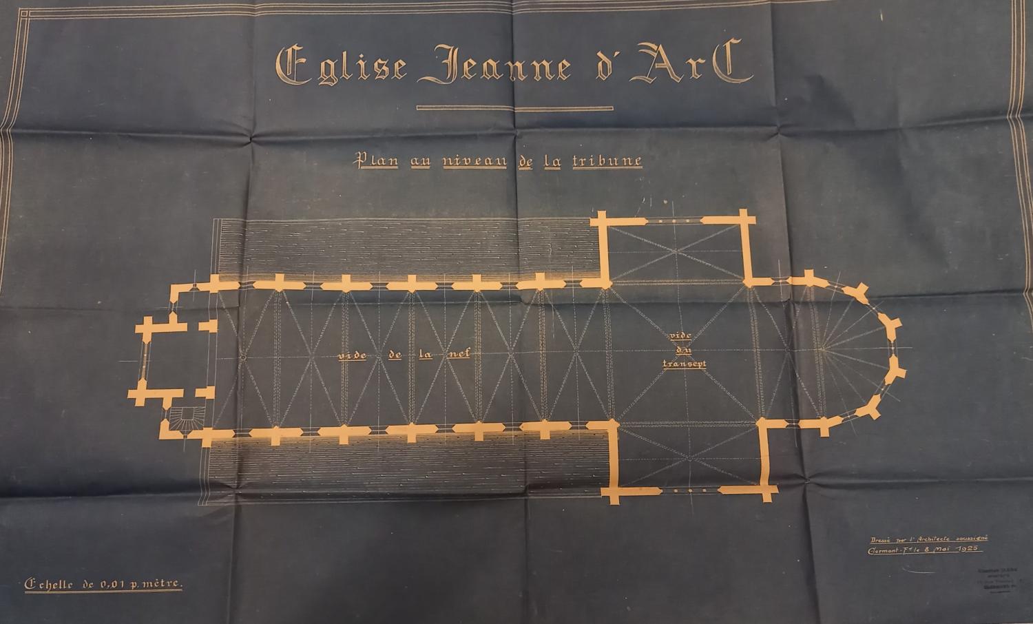 Plan de l'église Jeanne-d'Arc