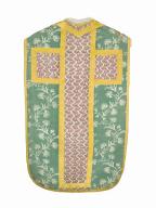 chasuble, étole, manipule, voile de calice, bourse de corporal : ornement vert n°2