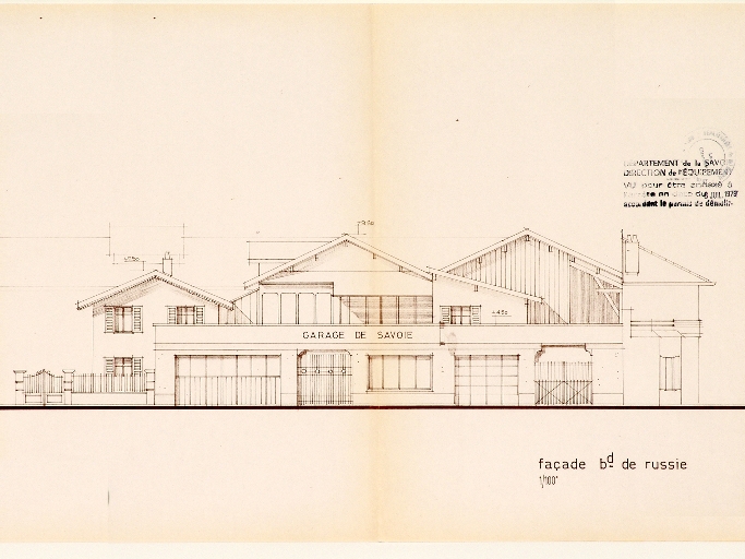 Maison et huilerie, puis garage de réparation automobile, Garage de Savoie