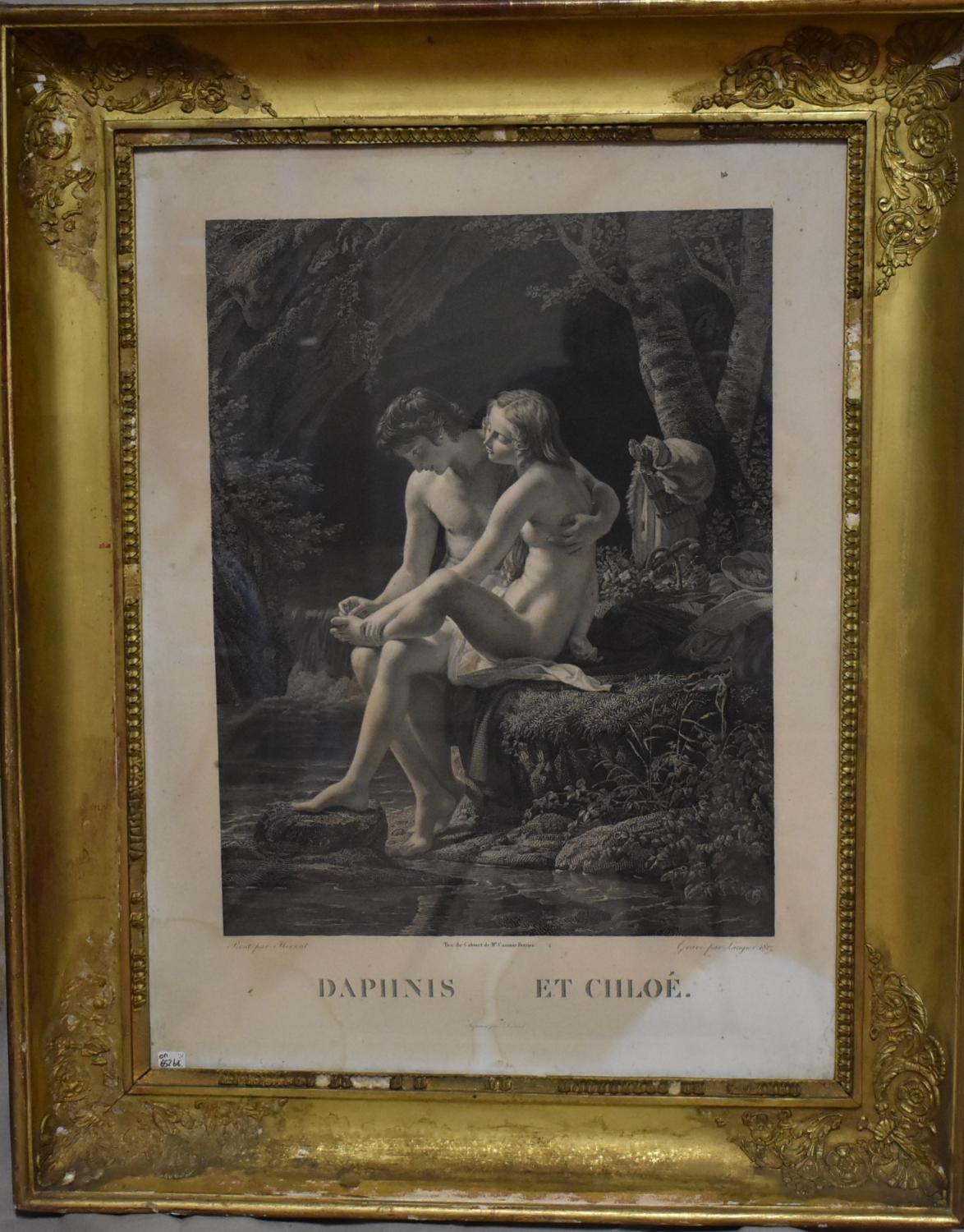 Estampe d'après Louis Hersent - Daphnis et Chloé