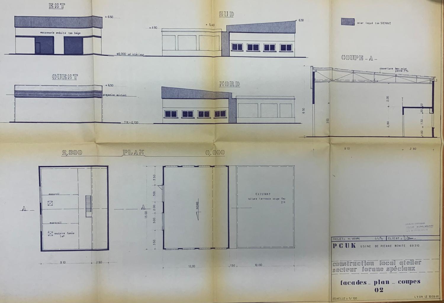 Plan usine Ugine Kuhlmann (PCUK), actuelle Arkema