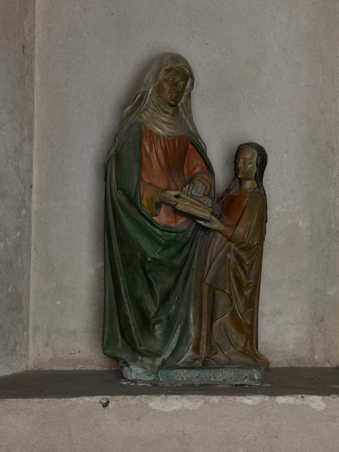 Groupe sculpté : Education de la Vierge