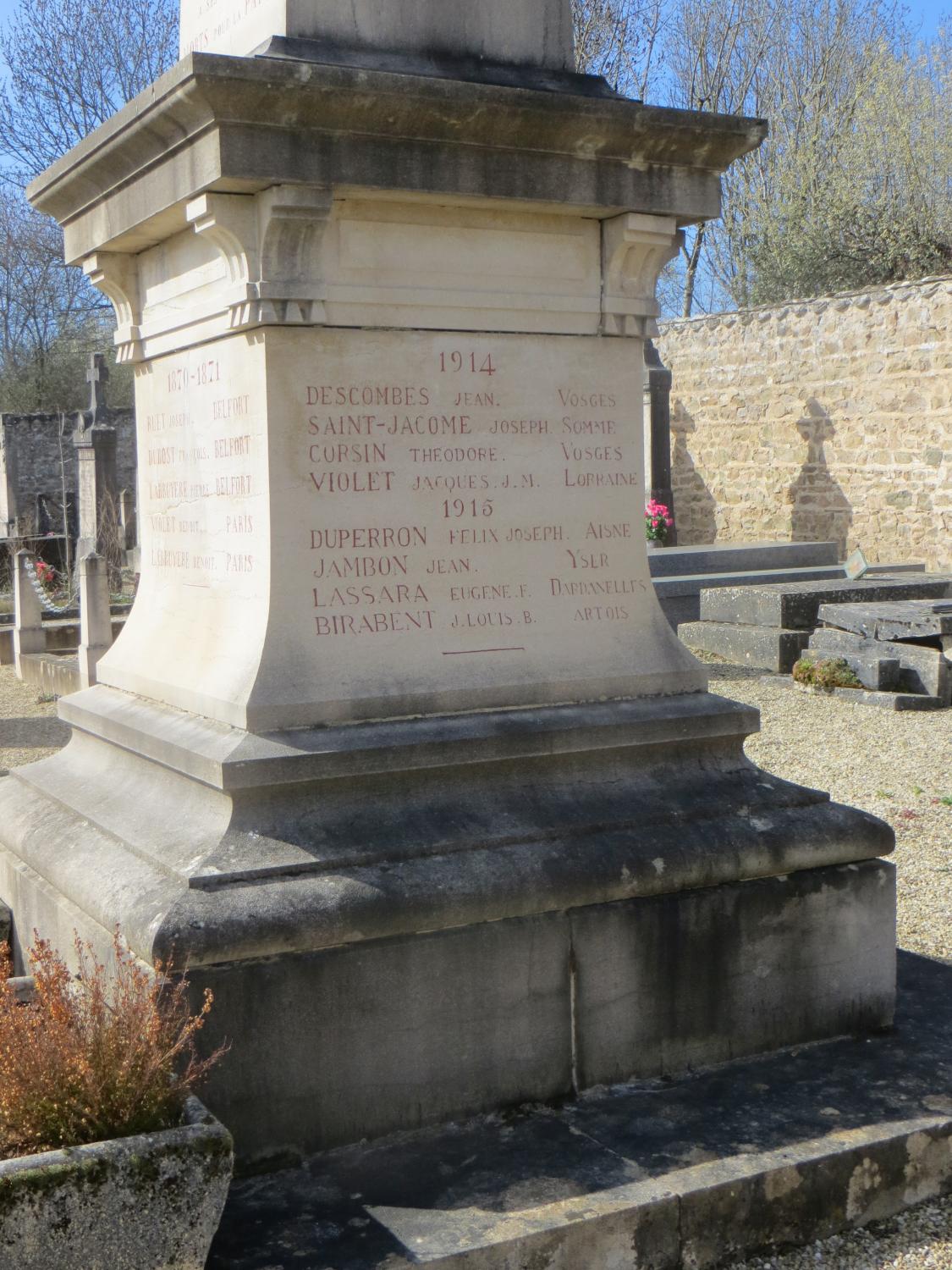 Monument aux morts de la guerre de 1870-1871 et de la guerre de 1914-1918