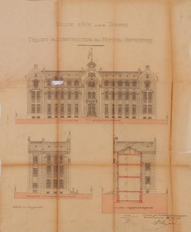 Hôpital, dit Hôpital-Infirmerie ou Hôpital municipal, actuellement maison de retraite, dite pavillon Le Revard