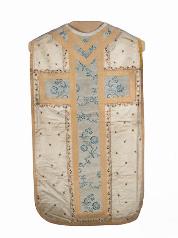 chasuble, étole, manipule, : ornement blanc n°2