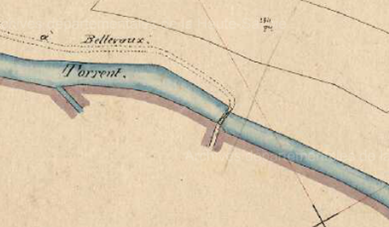 Pont couvert en bois de Bellevaux, dit pont piétonnier des Places