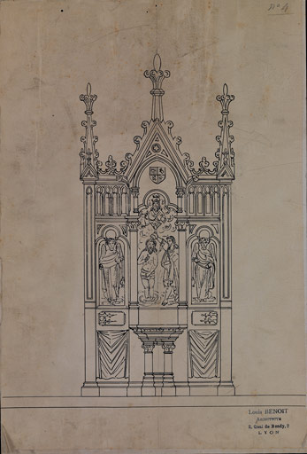 Fonts baptismaux (n°2), retable des fonts baptismaux