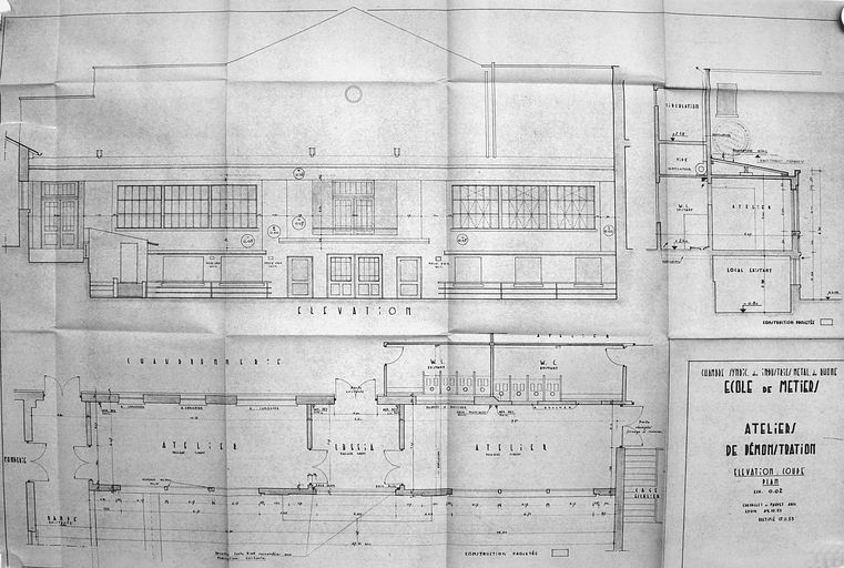 Ecole de métiers des industries métallurgiques et atelier-école, puis lycée technique des industries métallurgiques et lycée d'enseignement professionnel, actuellement lycée Hector-Guimard - Lycée des Métiers, Transformations des matériaux