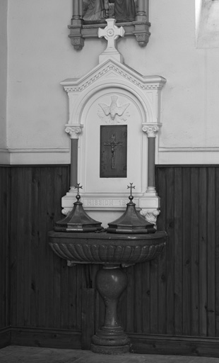 Fonts baptismaux, retable des fonts baptismaux