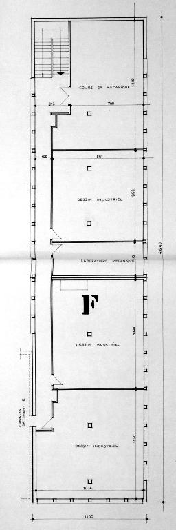 Groupe scolaire de Montroux, puis Cité technique, actuellement lycée d'enseignement général, technologique et professionnel René-Perrin