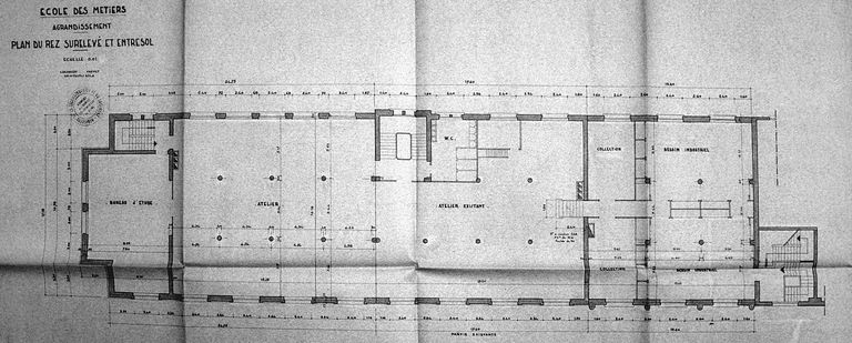 Ecole de métiers des industries métallurgiques et atelier-école, puis lycée technique des industries métallurgiques et lycée d'enseignement professionnel, actuellement lycée Hector-Guimard - Lycée des Métiers, Transformations des matériaux