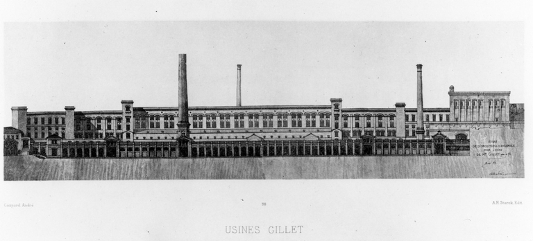 Usine de teinturerie Gillet actuellement hangar industriel