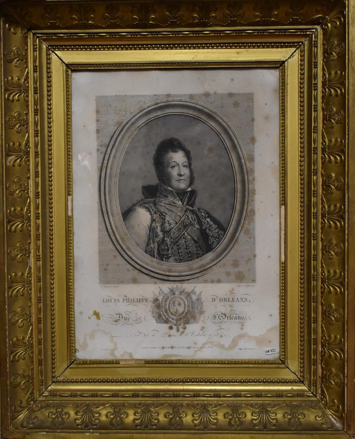 Estampe d'après François Gérard - Portrait de Louis Philippe, duc d'Orléans