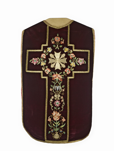 chasuble, étole : ornement rouge n°2