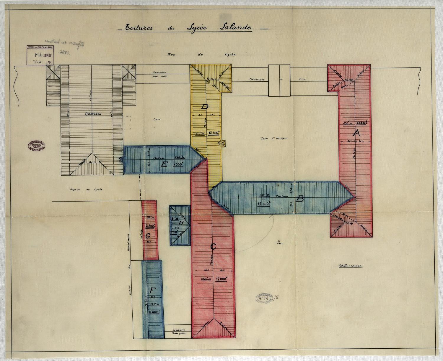 Collège de jésuites, puis école centrale, école secondaire communale, lycée impérial, lycée de garçons, actuellement lycée Lalande
