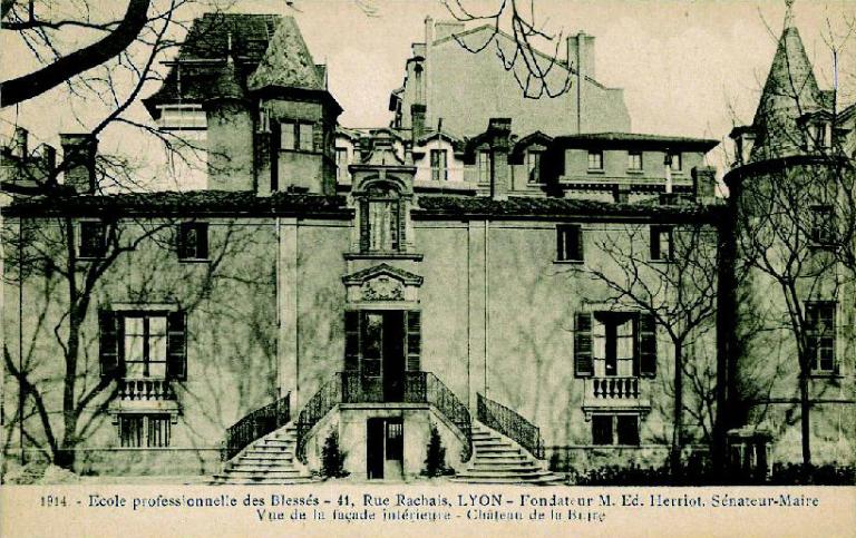 Maison forte dite château de la Buire, couvent de petites soeurs de l'Assomption, école de rééducation professionnelle de blessés militaires de la Ville de Lyon dite école Joffre, maison des étudiantes Lirondelle