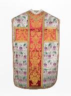 chasuble, voile de calice, manipule : ornement blanc n°2