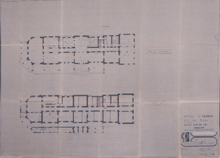 Hôtel de voyageurs, dit Hôtel d'Albion, actuellement immeuble à logements, dit Résidence L'Albion