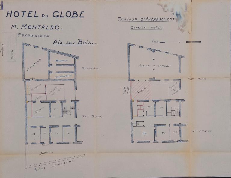 Hôtels de voyageurs, dits Hôtel Derouge et Hôtel Folliet, puis Hôtel Folliet et de France et Hôtel du Globe, puis Hôtel Folliet, de France et du Globe, actuellement immeuble, Résidence Juturna