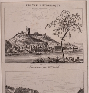 Trévoux au XVIème siècle, France Pittoresque. estampe de Winderkebr.