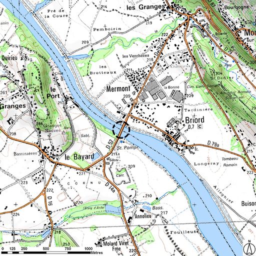 Pont routier suspendu de Briord (détruit)