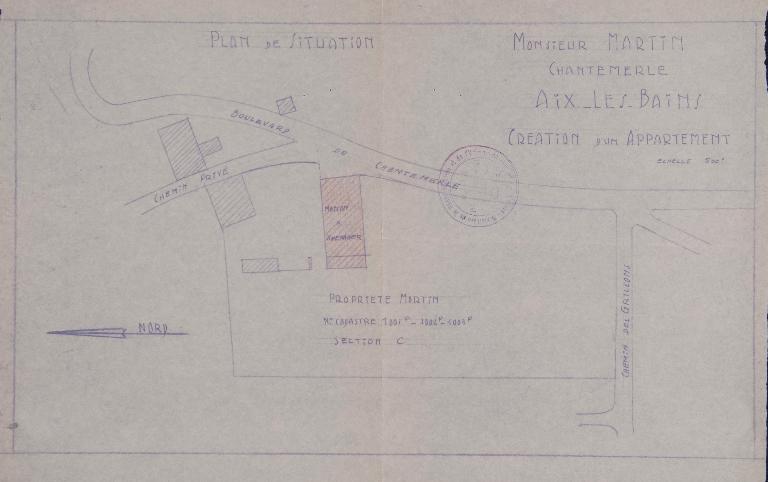 Remise agricole et logement, dépendance du domaine de Chantemerle, puis maison, puis hôtel de voyageurs, dit Auberge de Chantemerle, actuellement résidence meublée Le Chantemerle