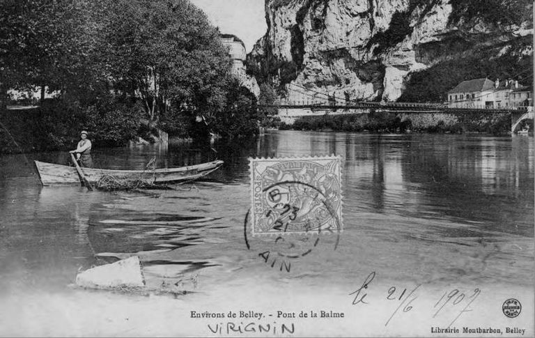 Pont suspendu de La Balme (détruit) ; culée (vestiges)