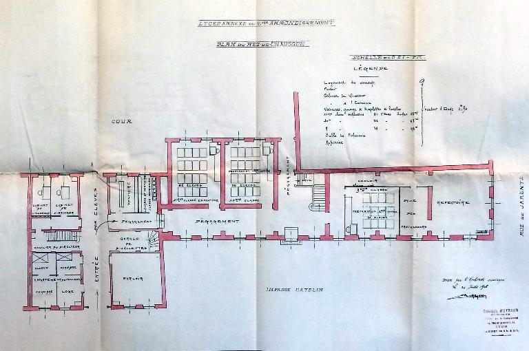 Lycée Ampère, annexe Perrache, actuellement collège Jean-Monnet, annexe Catelin