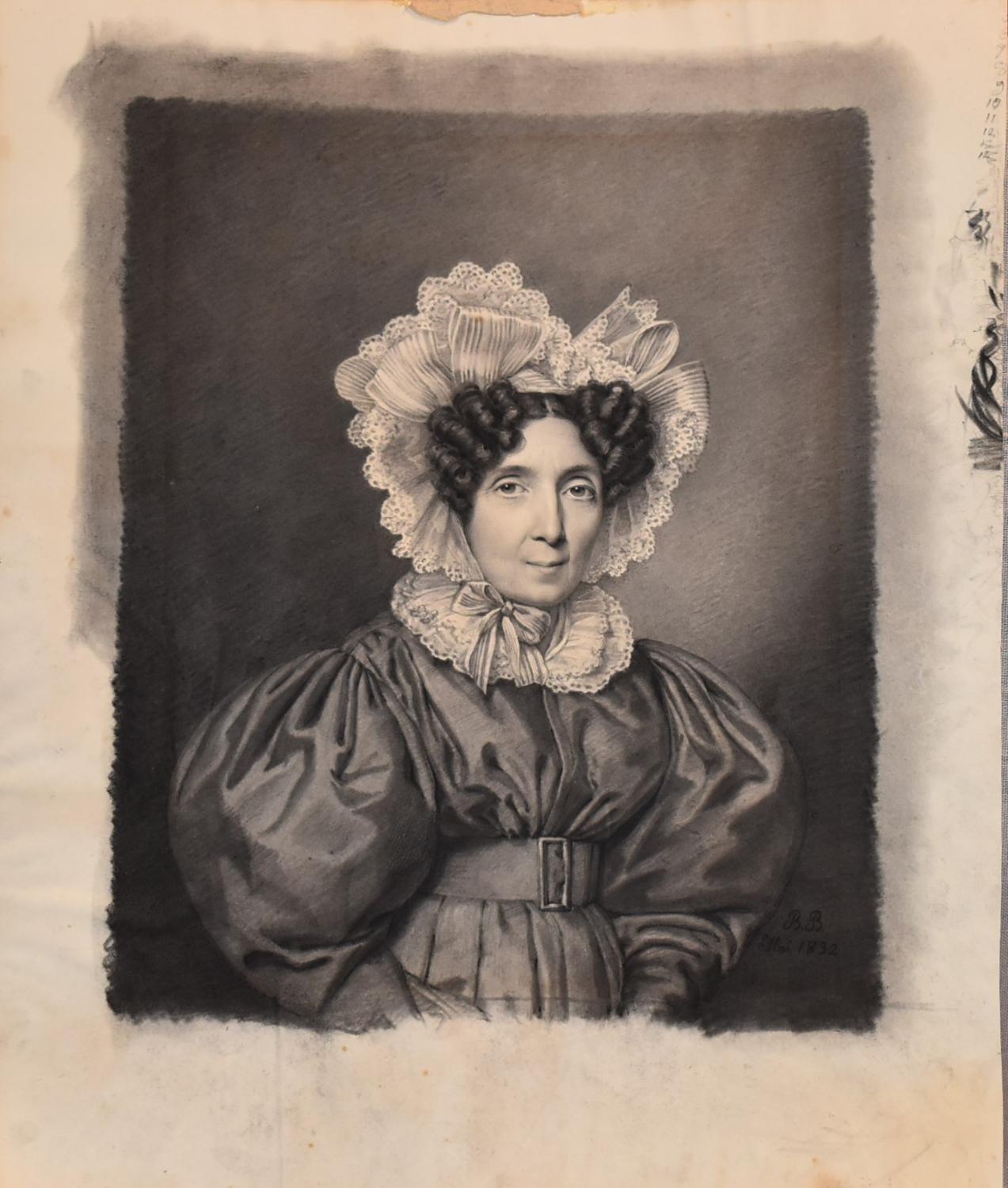 Dessin - Portrait d'une femme de qualité