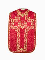 chasuble: ornement réversible : ornement rouge, ornement blanc