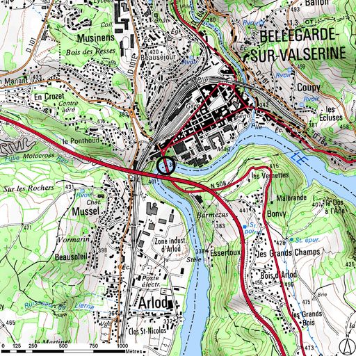 Ensemble de deux ponts routiers, dont le pont routier de Savoie