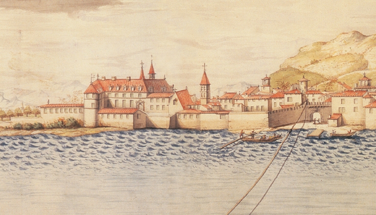 Vue générale en 1706 (B.n.F., Est., 1032 Va 7T2)