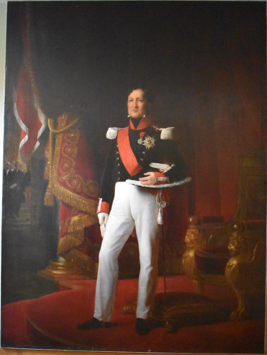 Tableau de Louis Hersent (1831) - Portrait en pied du roi Louis-Philippe Ier en uniforme de la Garde nationale