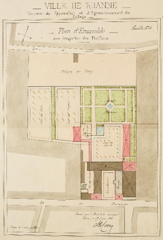 Manoir de Chènevoux, puis collège de jésuites, puis école centrale, puis lycée de garçons, actuellement lycée d'enseignement secondaire Jean-Puy