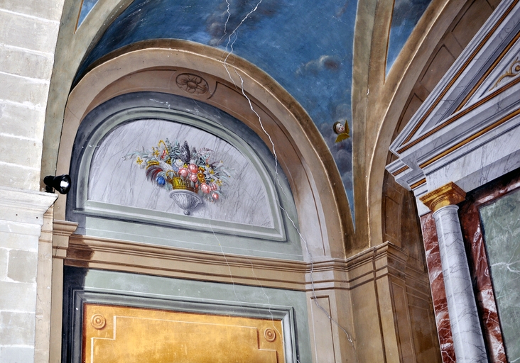 Peinture monumentale : décor d'architecture, chapelle de la Vierge