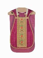 chasuble, étole, manipule, voile de calice : ornement rose